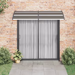 vidaXL Pensilina per Porta Nera 240x100 cm in PC - Vista aggiuntiva 3