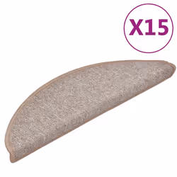 Tappetini per Scale 15 pz Marrone Chiaro 56x17x3 cmcod mxl 81596 - Vista aggiuntiva 2