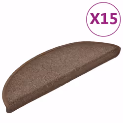 Tappetini per Scale 15 pz Marrone Caffè 56x17x3 cmcod mxl 127643 - Vista aggiuntiva 2