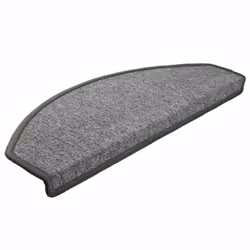 vidaXL Tappetini per scale 15 pz 65x24x4 cm Grigio scuro Semicircolari Grandi - Vista aggiuntiva 3