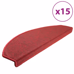 Tappetini per Scale 15 pz Rosso Bordò 65x24x4 cmcod mxl 128501 - Vista aggiuntiva 2