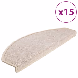 vidaXL Tappetini per scale 15 pz 65x24x4 cm tortora semicircolari grandi - Vista aggiuntiva 2