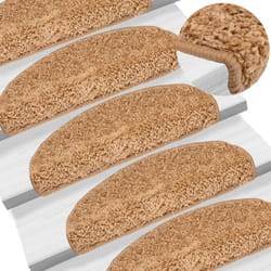 vidaXL Tappetini per scale 15 pz 65x21x4 cm Beige Semicircolari Grandi