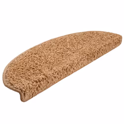 vidaXL Tappetini per scale 15 pz 65x21x4 cm Beige Semicircolari Grandi - Vista aggiuntiva 3