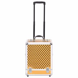 Valigia Trolley per Cosmetici 35x29x45 cm Oro in Alluminiocod mxl 80686 - Vista aggiuntiva 2