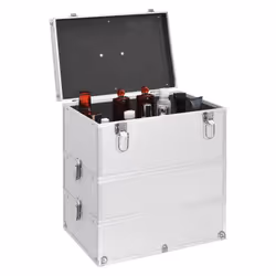 Valigia per Cosmetici 37x24x40 cm Argento in Alluminio cod mxl 106872 - Vista aggiuntiva 2