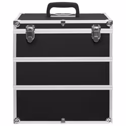 Valigia per Cosmetici 37x24x40 cm Nera in Alluminio cod mxl 128512 - Vista aggiuntiva 3