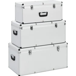 Vidaxl - Valigette 3 pz in Alluminio Argento 37987