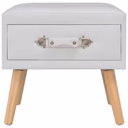 VidaXL 247536 comodino Bianco - Vista aggiuntiva 4