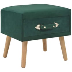 vidaXL Comodino Verde 40x35x40 cm in Velluto