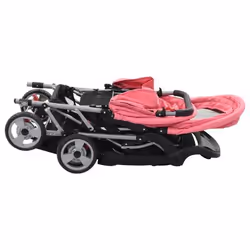 VidaXL 10157 carrozzina Passeggino classico 2 seduta(e) Nero, Rosa - Vista aggiuntiva 4