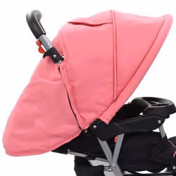 VidaXL 10157 carrozzina Passeggino classico 2 seduta(e) Nero, Rosa - Vista aggiuntiva 6