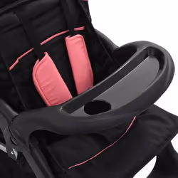 VidaXL 10157 carrozzina Passeggino classico 2 seduta(e) Nero, Rosa - Vista aggiuntiva 8