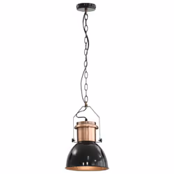 vidaXL Lampade da Soffitto 2 pz Nero Tondo E27 - Vista aggiuntiva 3