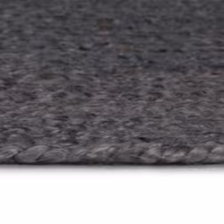 Tappeto Lavorato a Mano in Juta Rotondo 90 cm Grigio Scurocod mxl 103152 - Vista aggiuntiva 3