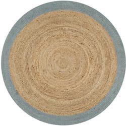 Vidaxl - Tappeto Lavorato a Mano in Juta con Bordo Verde Oliva 90 cm