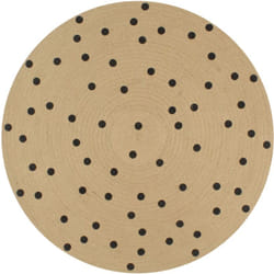 Vidaxl - Tappeto Lavorato a Mano in Juta con Stampa a Pois 90 cm
