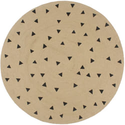 Vidaxl - Tappeto Lavorato a Mano in Juta con Stampa a Triangoli 120 cm 8789