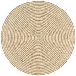 Vidaxl - Tappeto Lavorato a Mano in Juta Design a Spirale Bianco 90 cm 24777