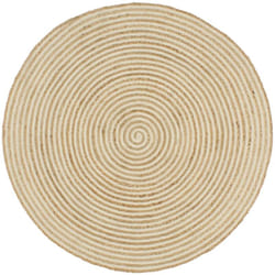 Vidaxl - Tappeto Lavorato a Mano in Juta Design a Spirale Bianco 120 cm
