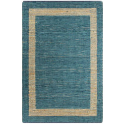 Tappeto Artigianale in Juta Blu 160x230 cm vidaXL 57799