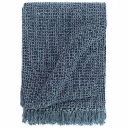 Colore: Blu indaco Materiale: 100% cotone Dimensioni: 160 x 210 cm (P x L) Peso: 425 g/m² Tinto e con trattamento stone washe ...