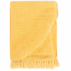 Colore: Giallo senape Materiale: 100% cotone Dimensioni: 125 x 150 cm (P x L) Peso: 425 g/m² Tinto e con trattamento stone wa ...