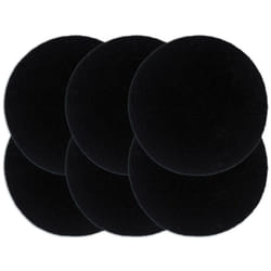 Vidaxl - Tovagliette 6 pz Nero Neutro 38 cm Rotonde in Cotone 62806