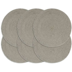 Vidaxl - Tovagliette 6 pz Grigio Neutro 38 cm Rotonde in Cotone