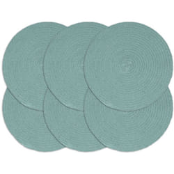 Vidaxl - Tovagliette 6 pz Verde Neutro 38 cm Rotonde in Cotone 60313