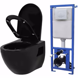 Questo wc sospeso con sciacquone nascosto, dal design unico e senza tempo, completerà ogni bagno. Questa toilette è dotata di ...