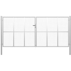 Vidaxl - Cancello per Giardino in Acciaio Zincato 415x225 cm Argento