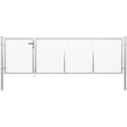 Vidaxl - Cancello di Recinzione in Acciaio 350x100 cm Argento