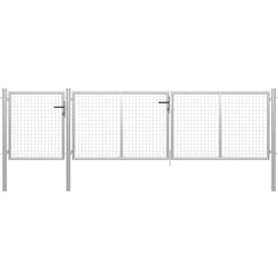Vidaxl - Cancello per Giardino in Acciaio 400x75 cm Argento 7298