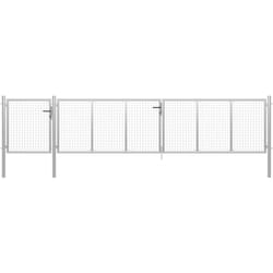 Vidaxl - Cancello per Giardino in Acciaio 500x75 cm Argento