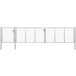 Vidaxl - Cancello per Giardino in Acciaio 500x100 cm Argento