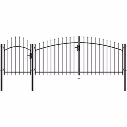 Questo cancello da giardino, resistente e alla moda, costituisce una barriera di sicurezza pratica per il vostro giardino, pa ...