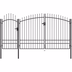 Questo cancello da giardino, resistente e alla moda, costituisce una barriera di sicurezza pratica per il vostro giardino, pa ...