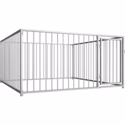 Offrite sicurezza, protezione e comfort ai vostri cuccioli con questa gabbia da esterno per cani. Questo canile versatile e r ...