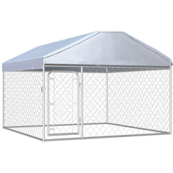 Canile da Esterno, Recinto per cani con Tetto 200x200x135 cm Vidaxl 4999