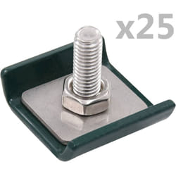 Connettori per Griglie Set di 25 pz in Acciaio Zincato vari colori colore : verde