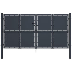 Vidaxl - Cancello per Giardino in Acciaio 300x125 cm Antracite