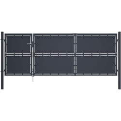 Vidaxl - Cancello per Giardino in Acciaio 350x125 cm Antracite