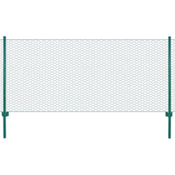 Vidaxl - Rete per Recinzione con Pali in Acciaio 25x0,5 m Verde 7554