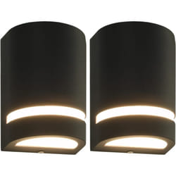 Vidaxl - Lampade da Parete da Esterno Set 2 pz 35 w Nero varie dimensioni modelli : nero 75 x 95 x 150 mm