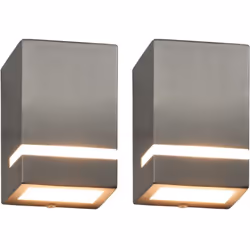 Questo set di eleganti lampade da parete per esterno a LED è caratterizzato da un design moderno. Realizzata in acciaio inoss ...