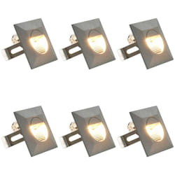 Lampade da Parete da Esterno a led 6 pz 5 w Argento Quadrate Vidaxl 13791