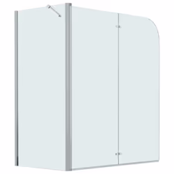 vidaXL Box Doccia Pieghevole a Libro in ESG 120x68x130 cm - Vista aggiuntiva 2