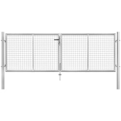 Vidaxl - Cancello per Giardino in Acciaio Zincato con Chiavi Argento varie misure dimensioni : 306 x 125 cm