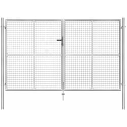 Vidaxl - Cancello per Giardino in Acciaio Zincato 306x200 cm Argento